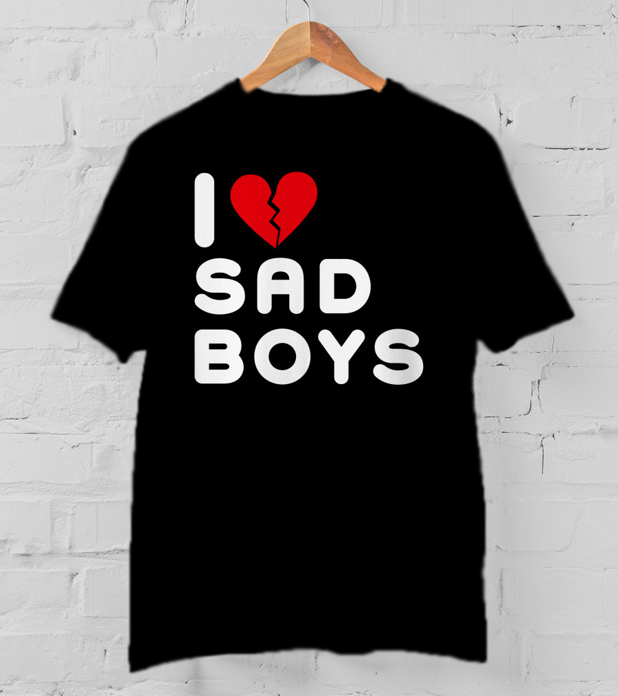 I Love Sad Boys Broken Heart T-Shirt