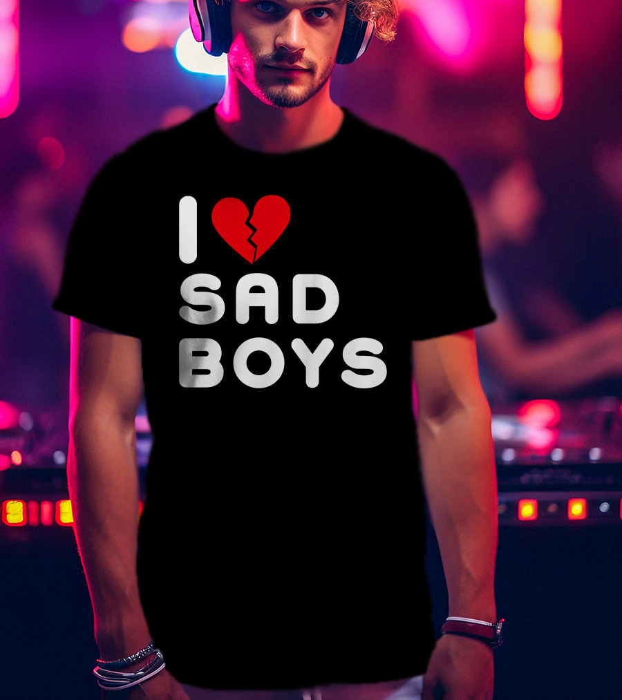 I Love Sad Boys Broken Heart T-Shirt