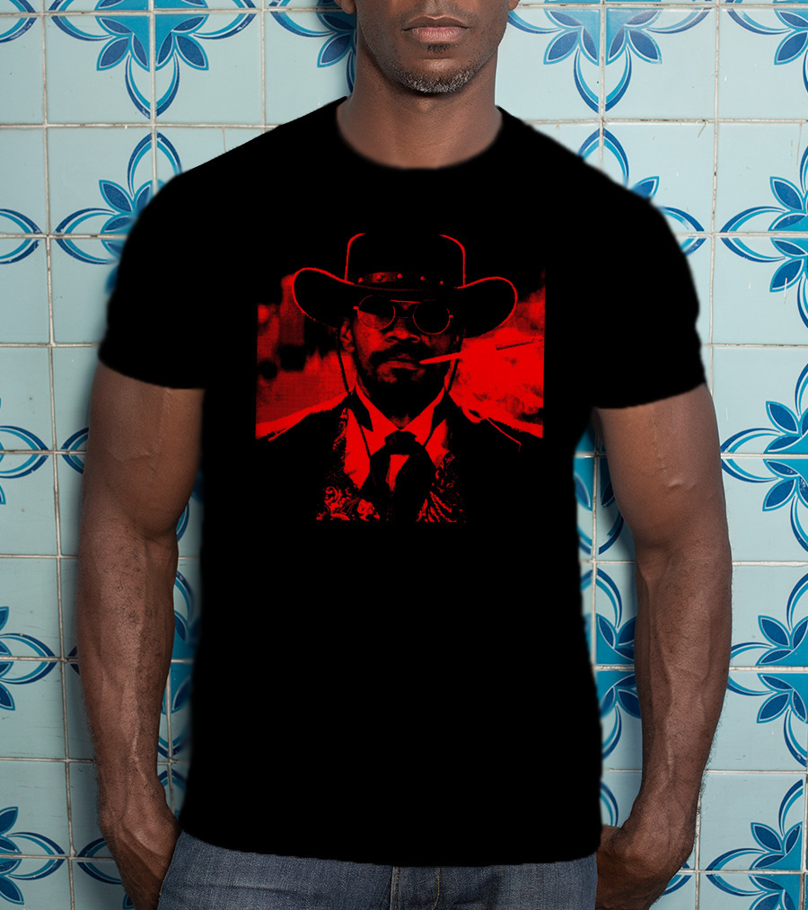 Django Unchained Red Suit Western Style Smoking Gunfighter T-Shirt