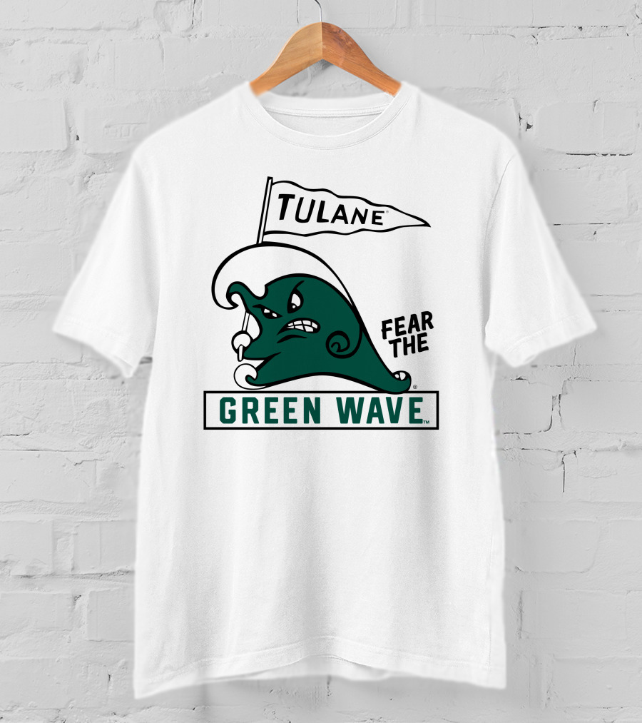 Tulane Green Wave Fear The Green Wave Retro T-Shirt