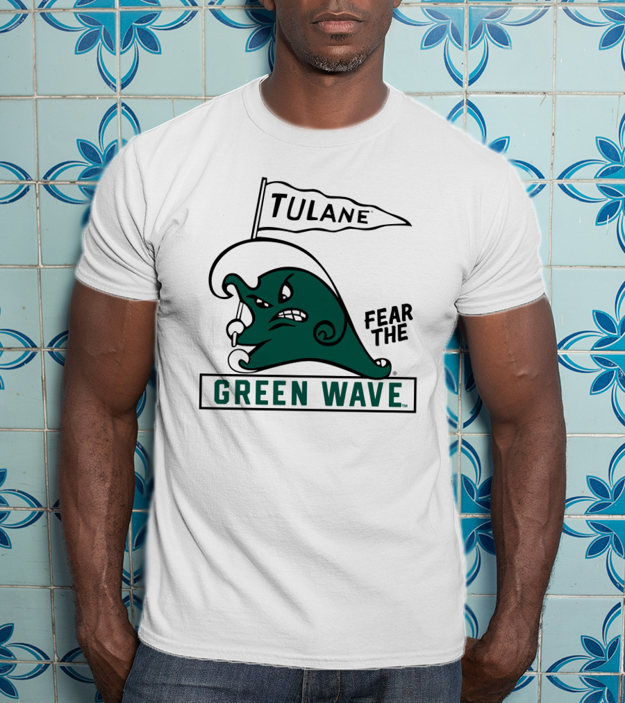 Tulane Green Wave Fear The Green Wave Retro T-Shirt