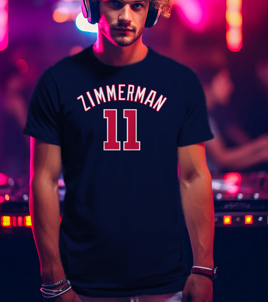 Zimmerman 11 Baseball Jersey Navy Red T-Shirt