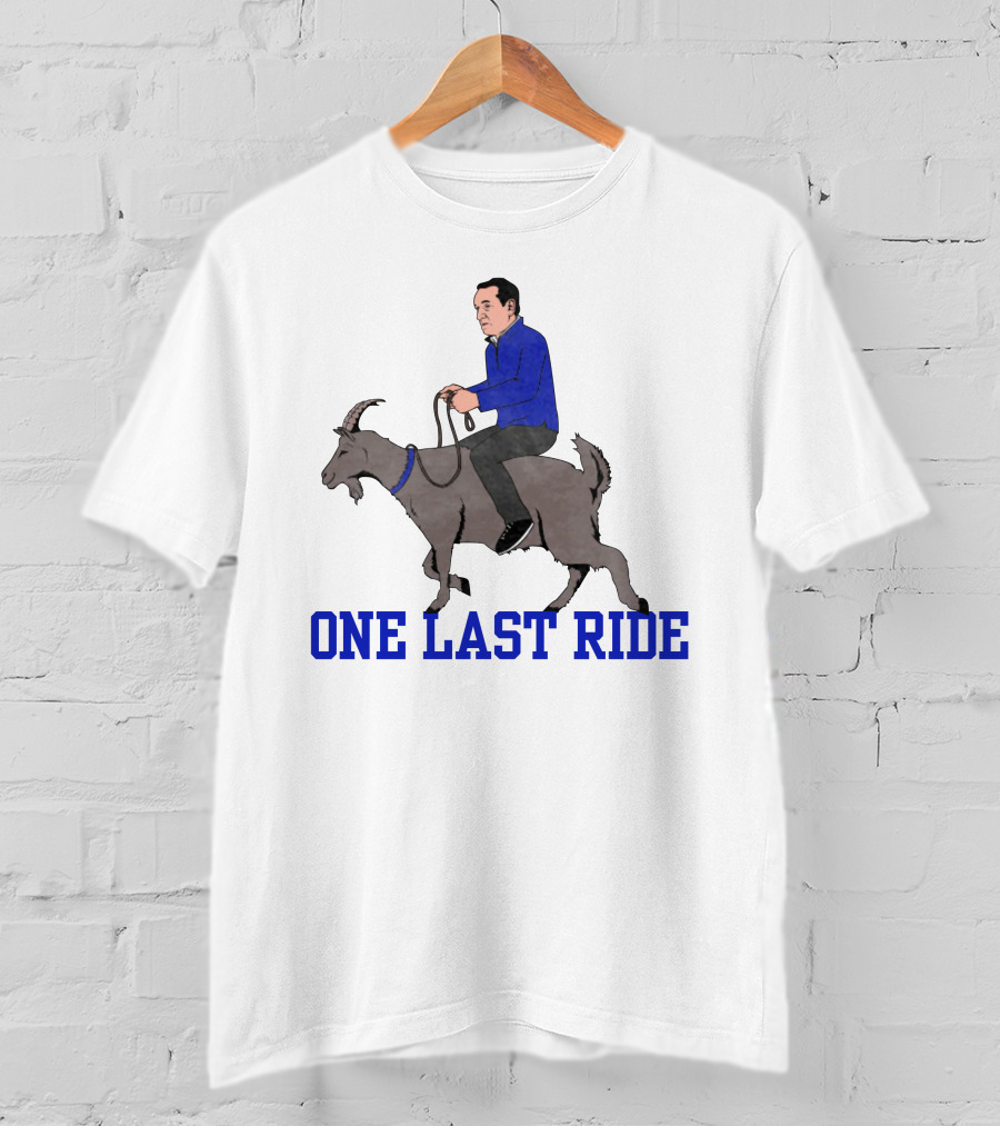 One Last Ride Goat Rider Blue T-Shirt