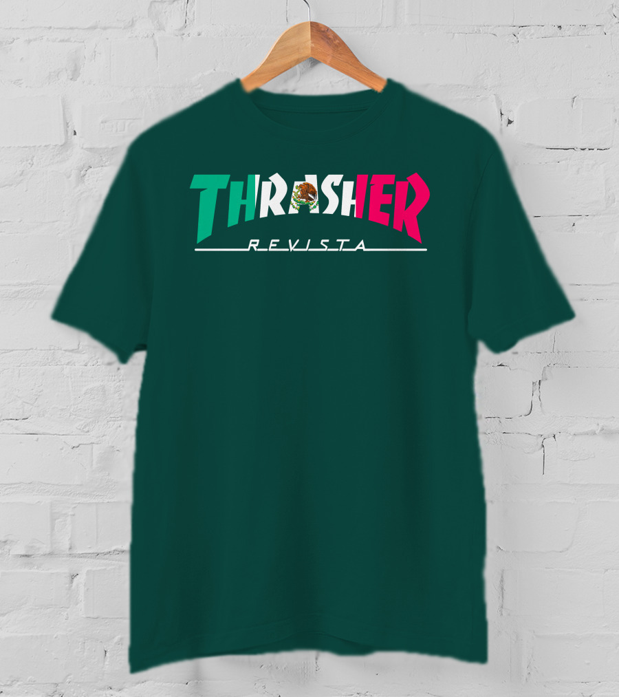 Thrasher Revista Mexican Flag Colors T-Shirt