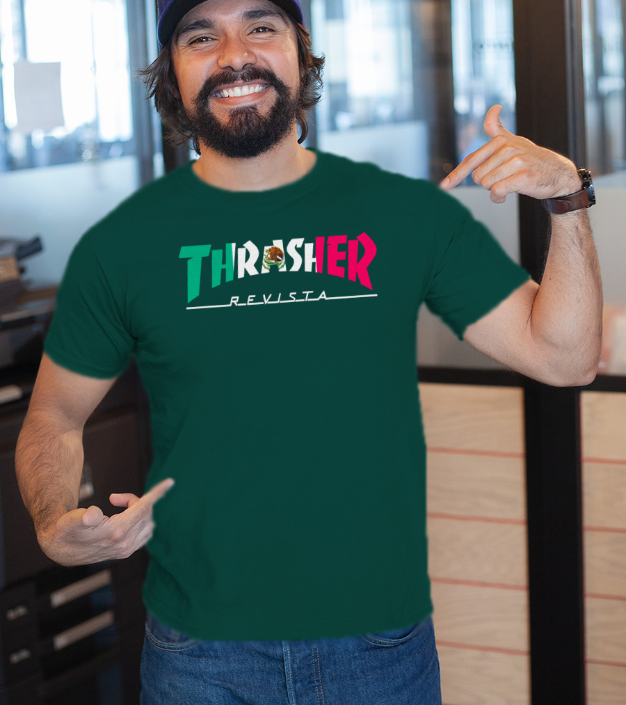 Thrasher Revista Mexican Flag Colors T-Shirt