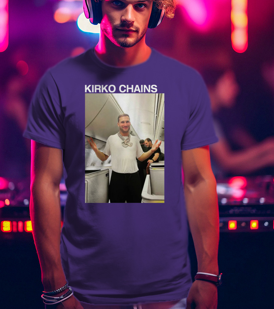 Kirko Chains Airplane Pose With Necklace T-Shirt