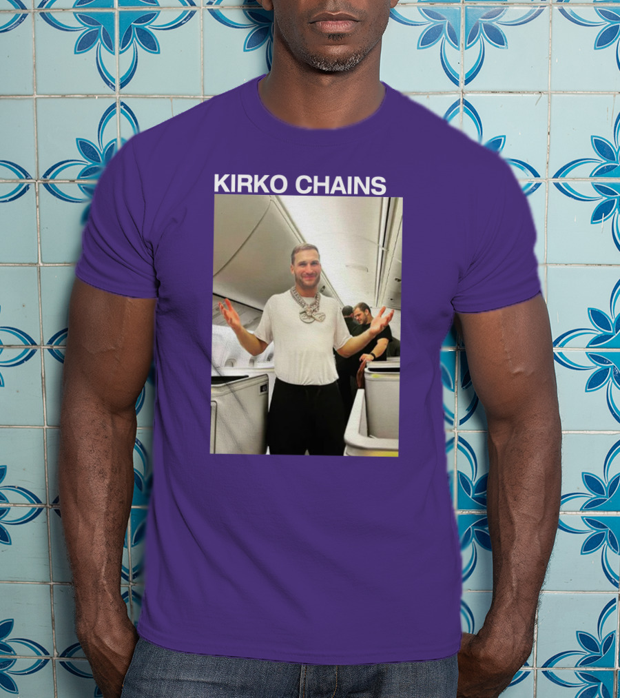 Kirko Chains Airplane Pose With Necklace T-Shirt