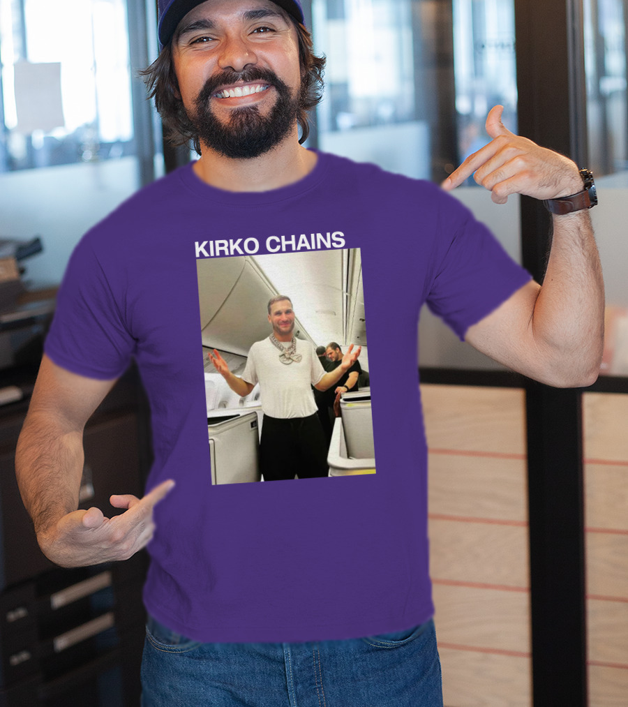 Kirko Chains Airplane Pose With Necklace T-Shirt