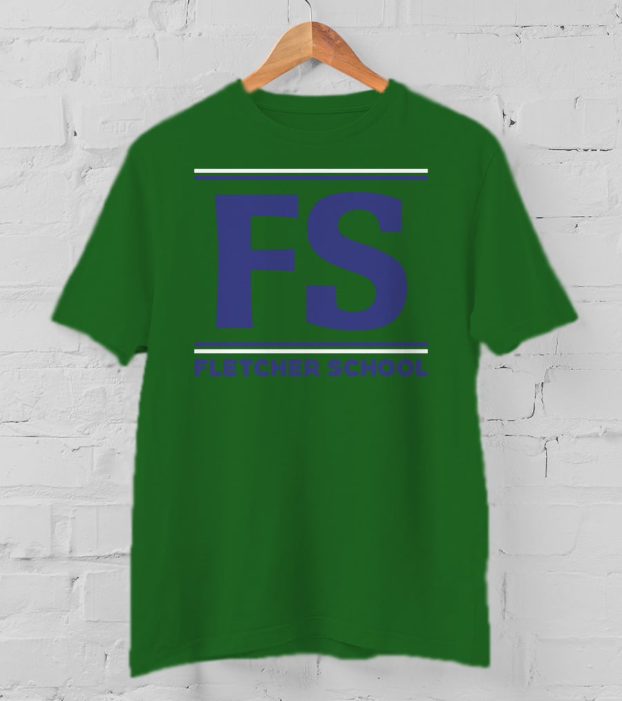 FS Fletcher School Green Background T-Shirt