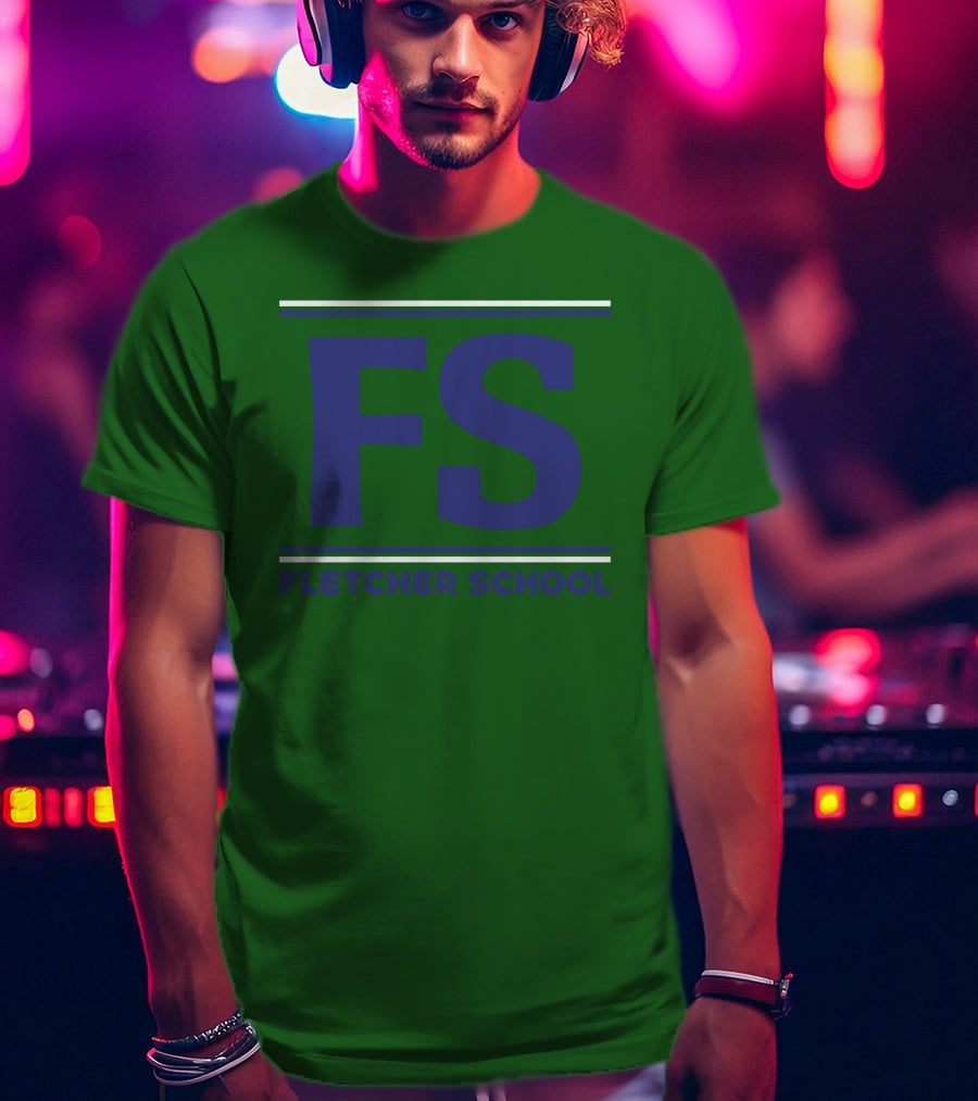 FS Fletcher School Green Background T-Shirt