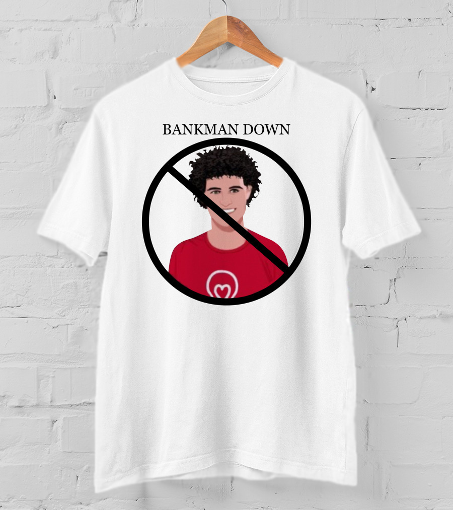 BANKMAN DOWN Red No Symbol Heart T-Shirt