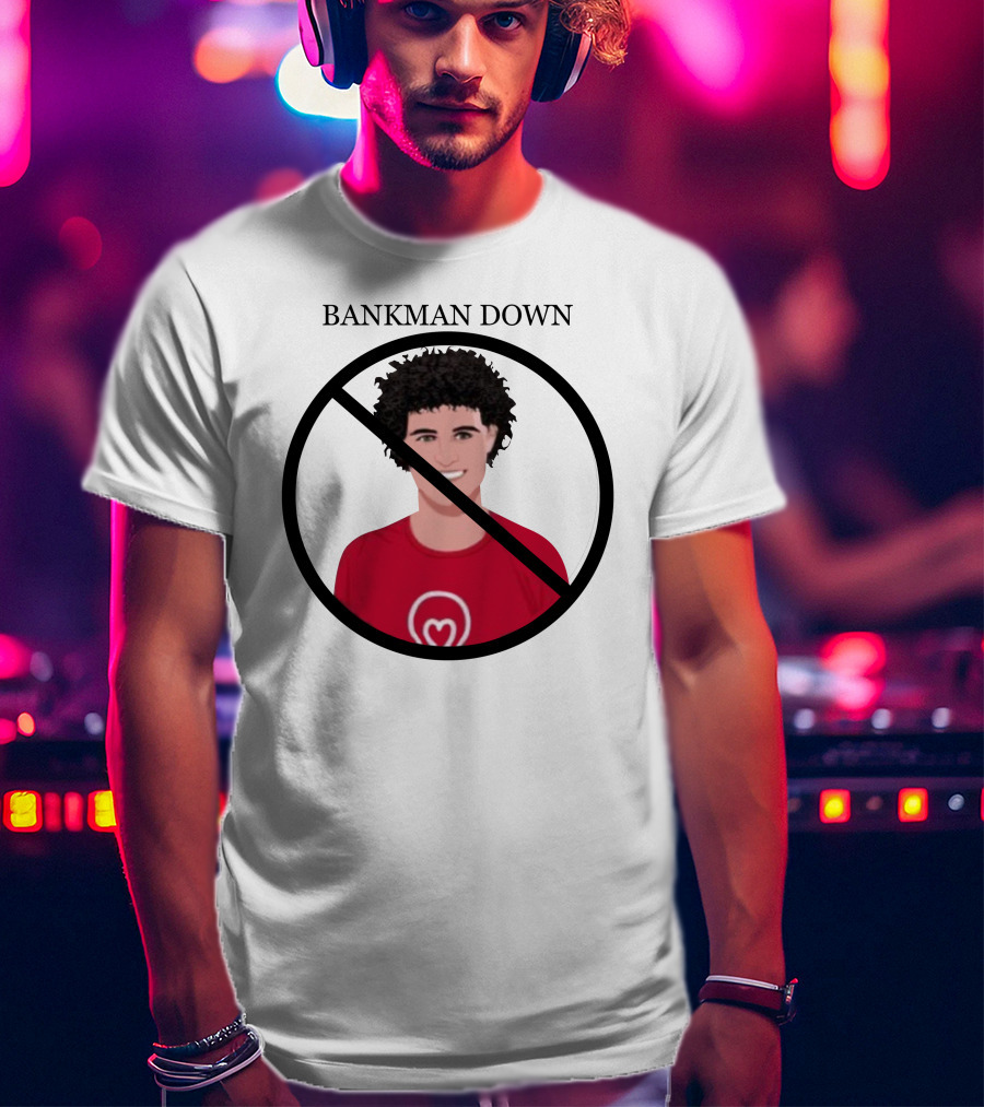 BANKMAN DOWN Red No Symbol Heart T-Shirt