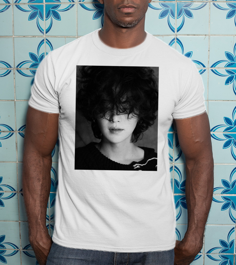 Suga Min Yoongi's Face Black And White Curly Hair T-Shirt