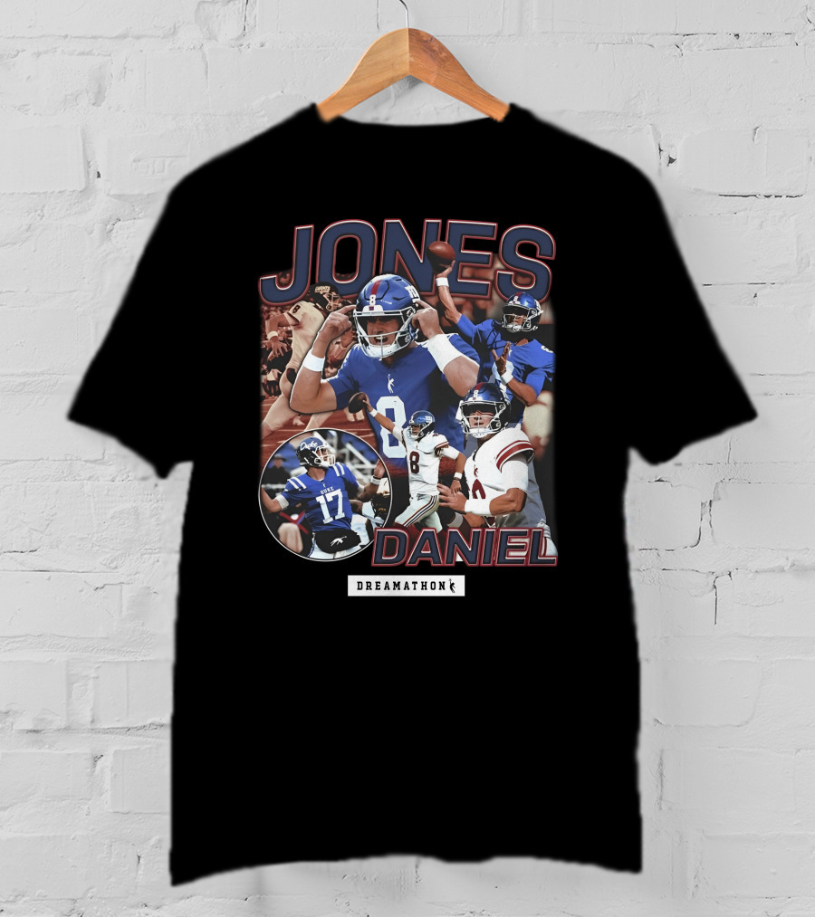 Jones Daniel Dreamathon Football Giants Quarterback Athlete T-Shirt