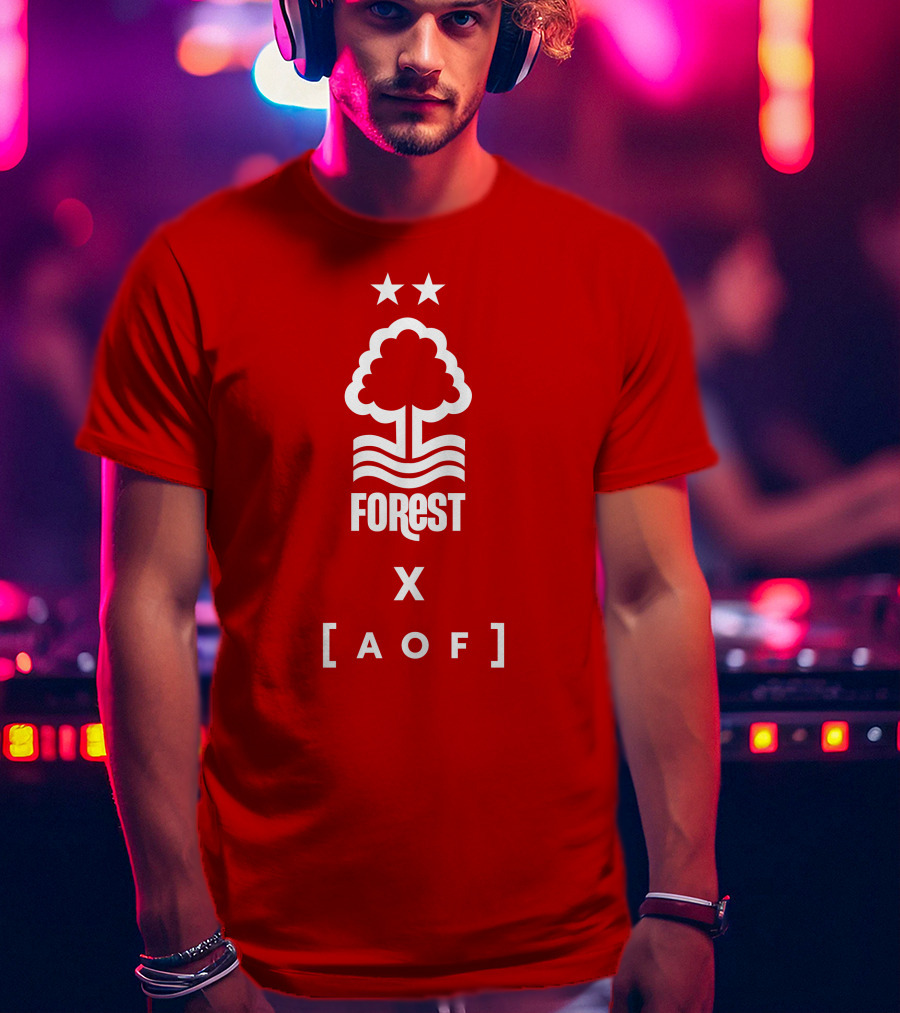 Forest X AOF Nottingham Collaboration Two Stars T-Shirt