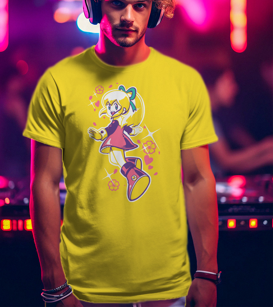 Good Luck Out There Cute Anime Girl With Flowers And Hearts T-Shirt