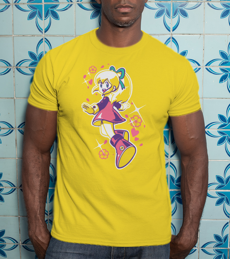 Good Luck Out There Cute Anime Girl With Flowers And Hearts T-Shirt
