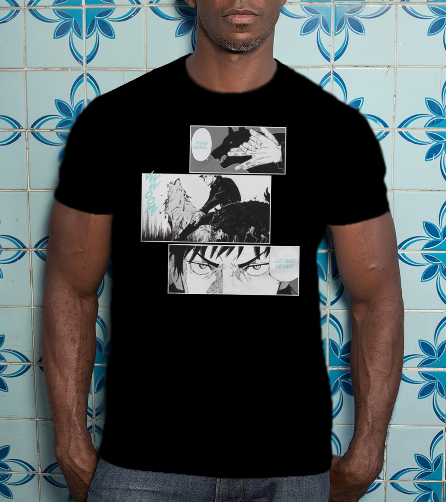 Shonen Jump Jujutsu Kaisen Megumi Divine Dogs Go And Feast T-Shirt