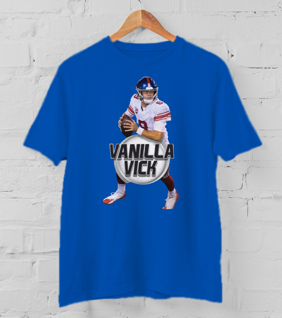 Vanilla Vick Football Quarterback Blue Jersey T-Shirt