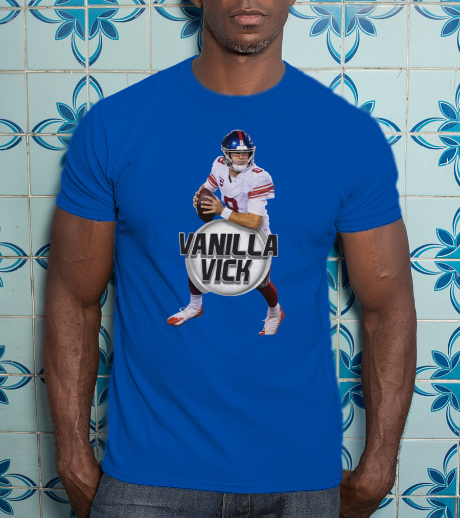 Vanilla Vick Football Quarterback Blue Jersey T-Shirt
