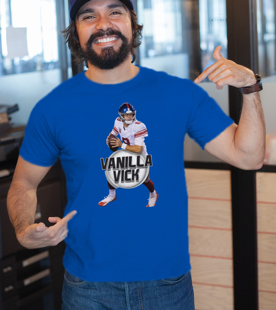Vanilla Vick Football Quarterback Blue Jersey T-Shirt