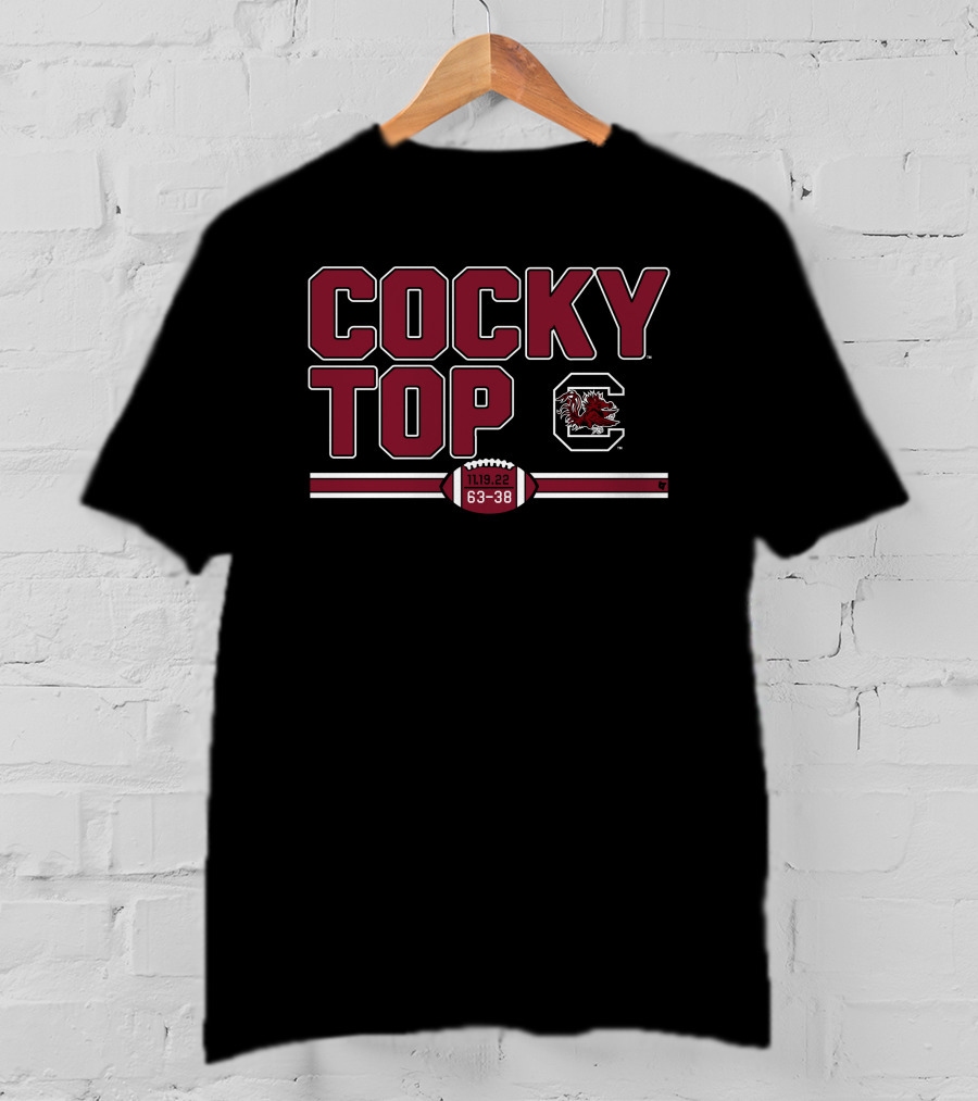 Cocky Top Gamecocks Victory 63-38 Football 11.19.22 T-Shirt