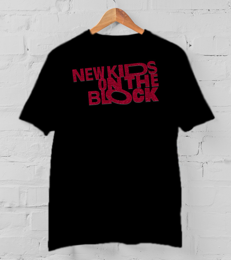 New Kids On The Block Vintage Glitter Lettering Classic T-Shirt