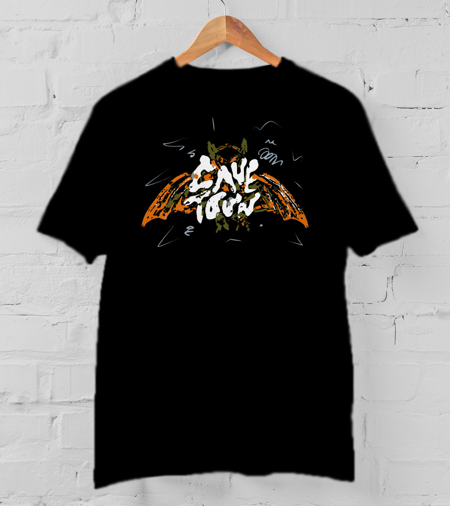 Cape Town Scribble Bat T-Shirt