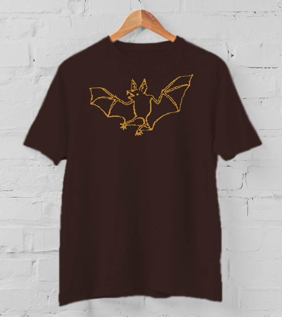 Cave Town Bat Sketch Knit T-Shirt