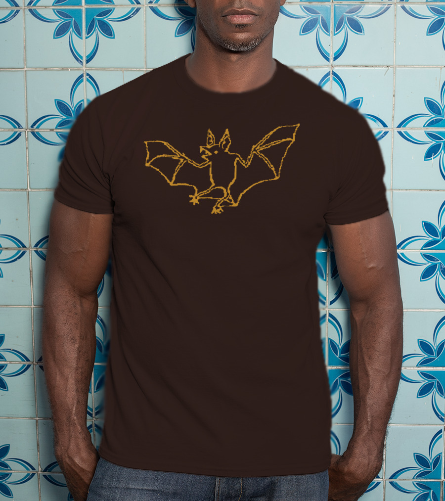 Cave Town Bat Sketch Knit T-Shirt