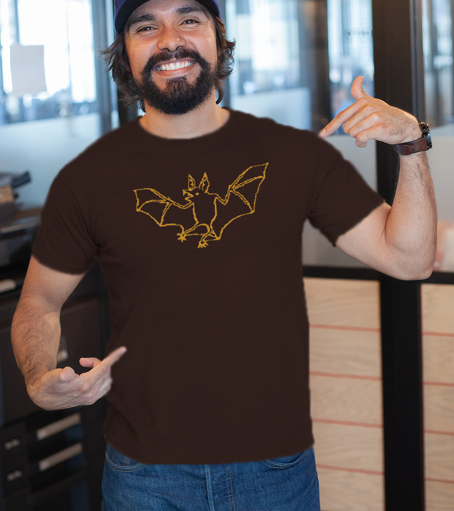 Cave Town Bat Sketch Knit T-Shirt
