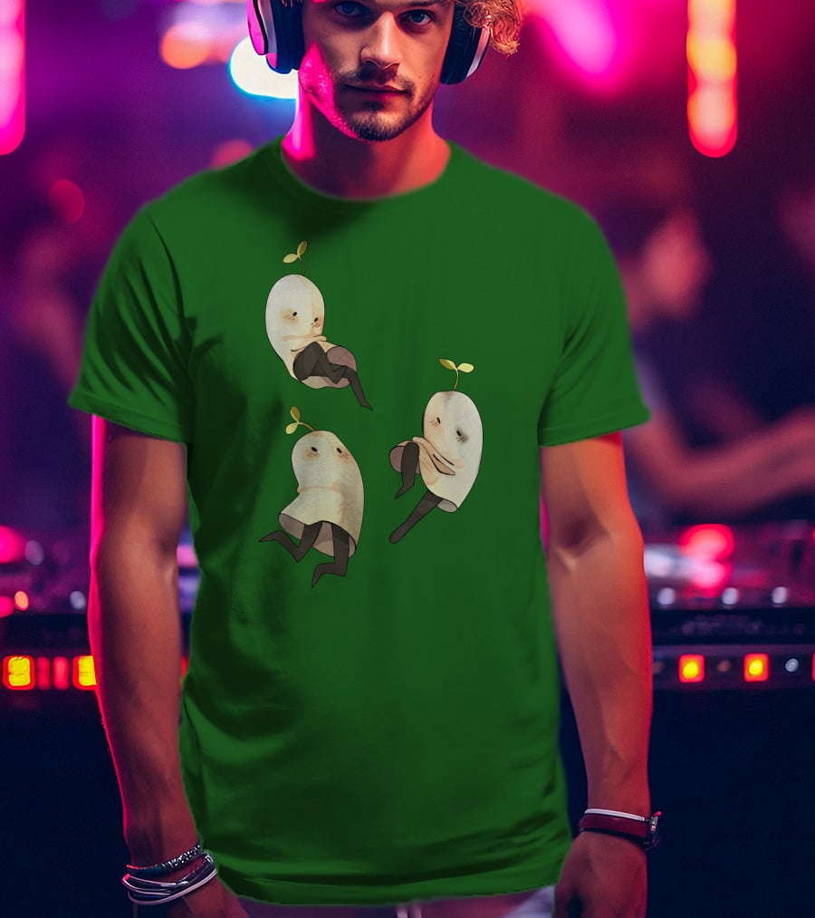 Some Silly Ghost Buddies With Sprouts And Black Tights T-Shirt