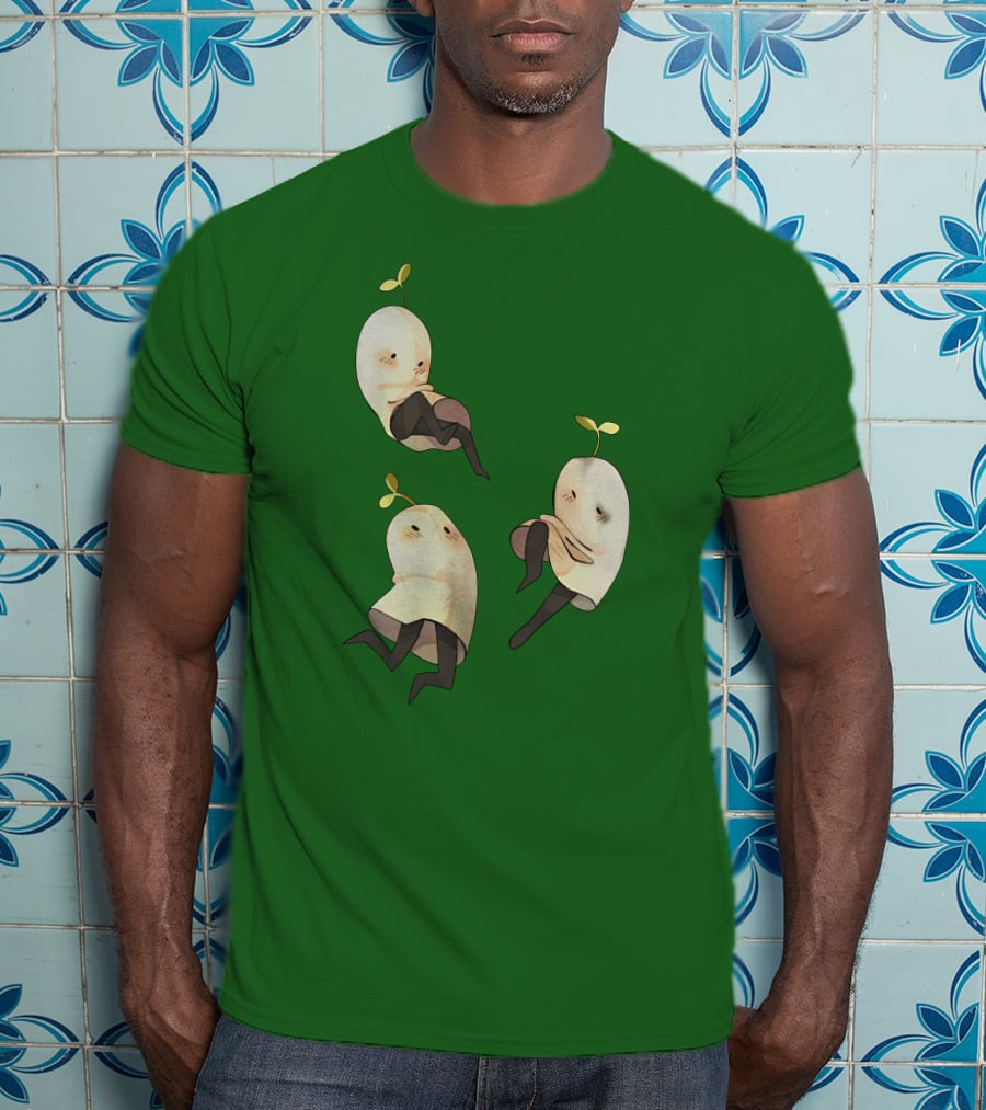 Some Silly Ghost Buddies With Sprouts And Black Tights T-Shirt