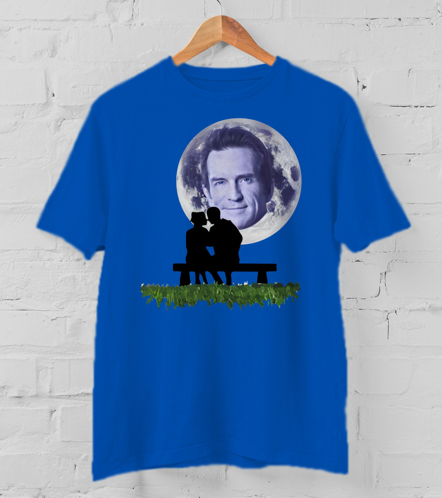 Beneath The Probst Moon Romantic Silhouette Bench Scene T-Shirt