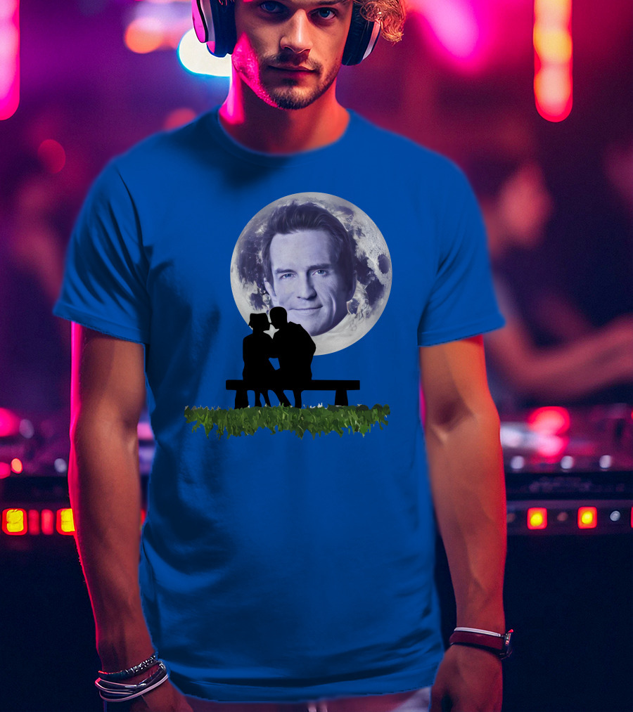 Beneath The Probst Moon Romantic Silhouette Bench Scene T-Shirt