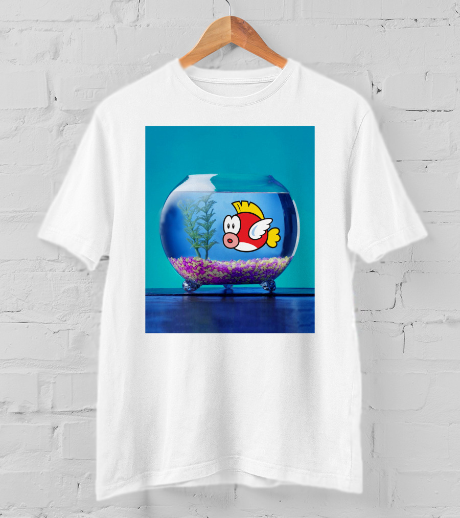 Nintendo Mario Cheep Cheep Fish Bowl T-Shirt