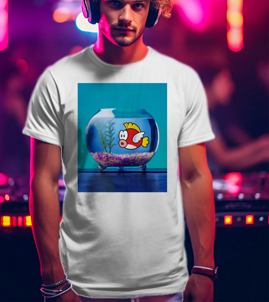Nintendo Mario Cheep Cheep Fish Bowl T-Shirt