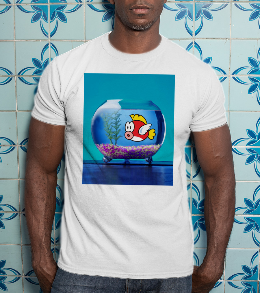 Nintendo Mario Cheep Cheep Fish Bowl T-Shirt