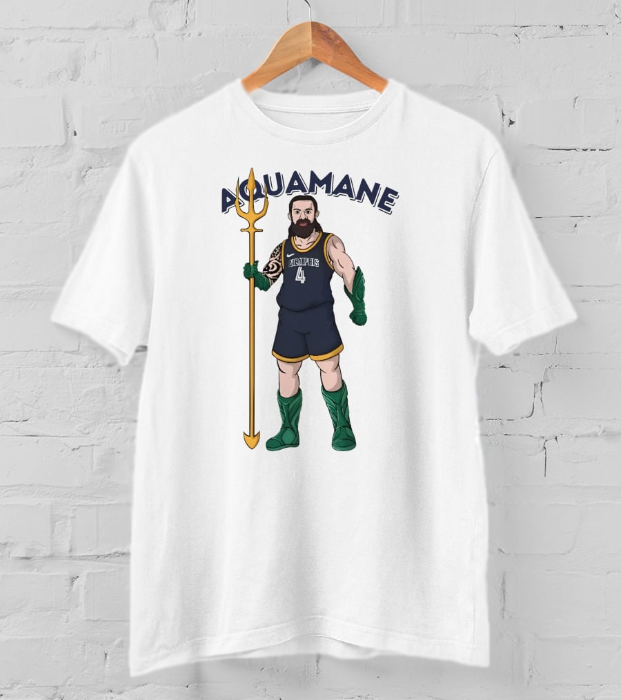 Aquamane Steven Adams Memphis Basketball Number 4 T-Shirt