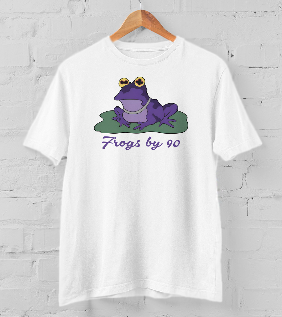 Frogs By 90 Purple Frog On Lily Pad T-Shirt