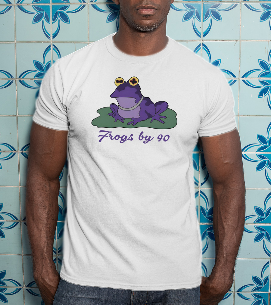 Frogs By 90 Purple Frog On Lily Pad T-Shirt