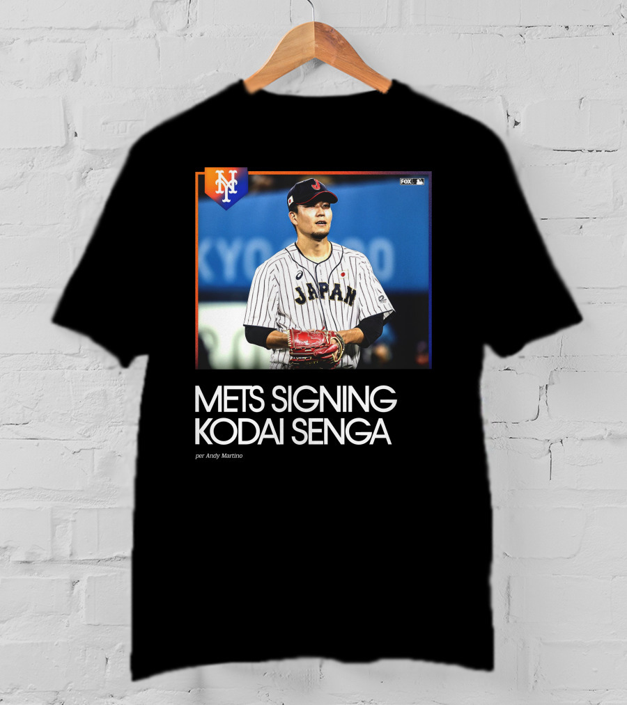 Mets Signing Kodai Senga Japan Baseball Fox MLB Andy Martino T-Shirt