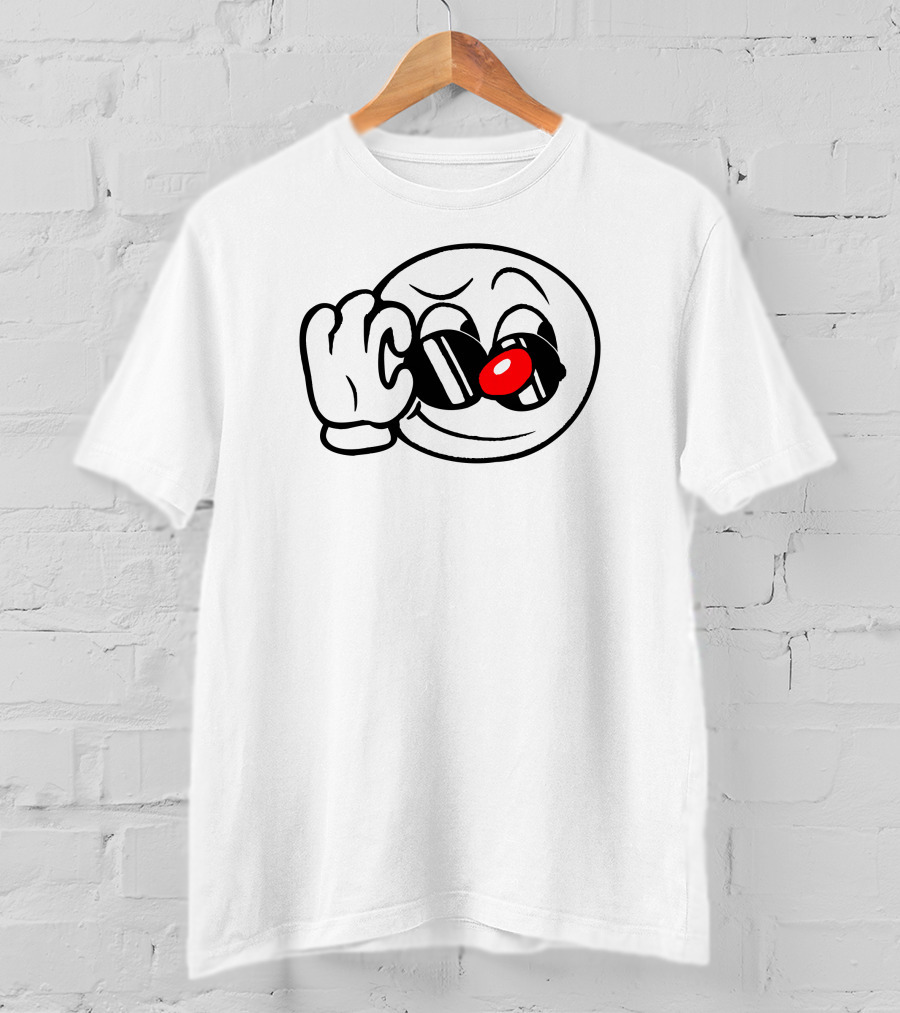 Looking Cool Ice Cream Character With Sunglasses T-Shirt