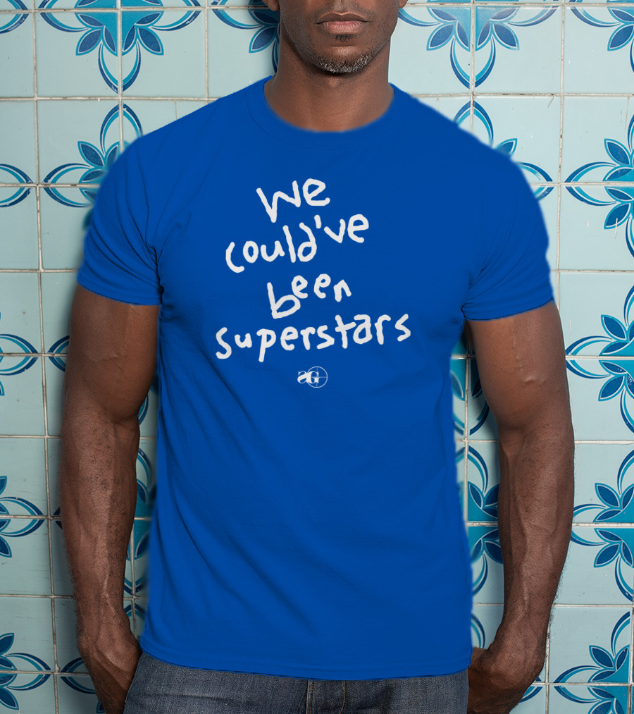 We Could've Been Superstars AG Blue Text T-Shirt