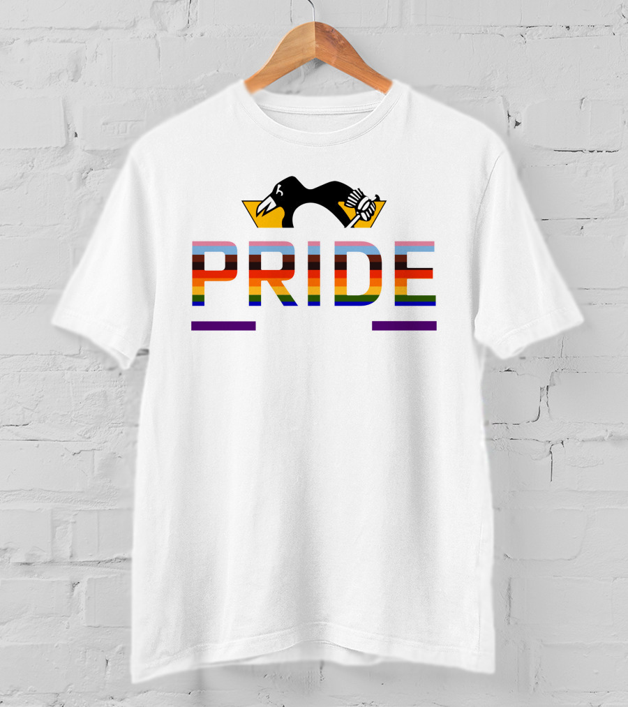 Pittsburgh Penguins Pride Game Rainbow T-Shirt