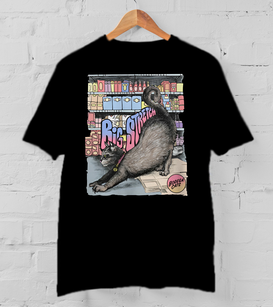 Bodega Cats Big Stretch In Grocery Aisle T-Shirt