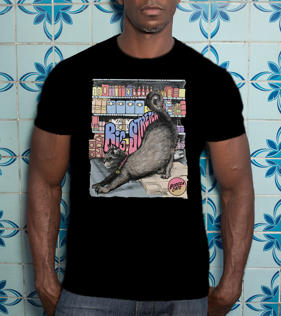 Bodega Cats Big Stretch In Grocery Aisle T-Shirt