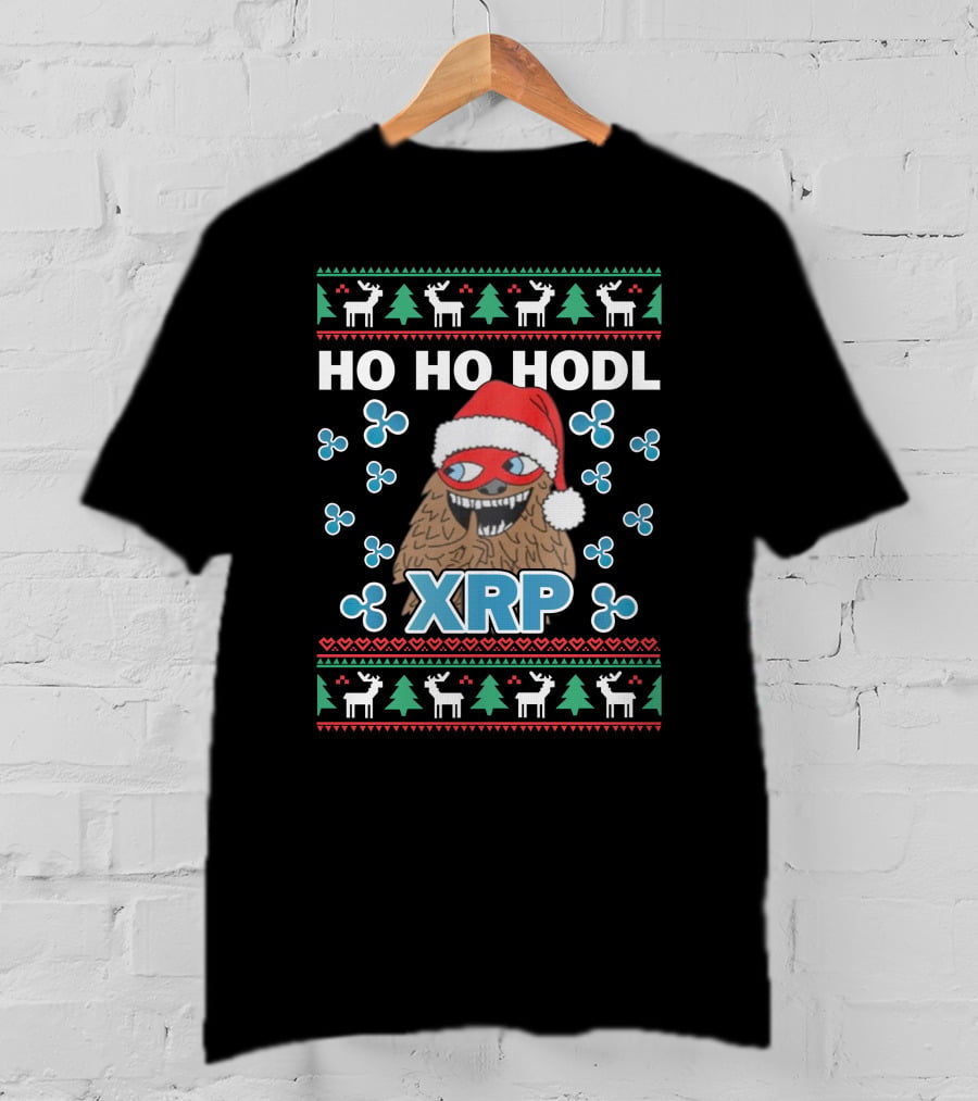 HO HO HODL XRP Ugly Christmas T-Shirt