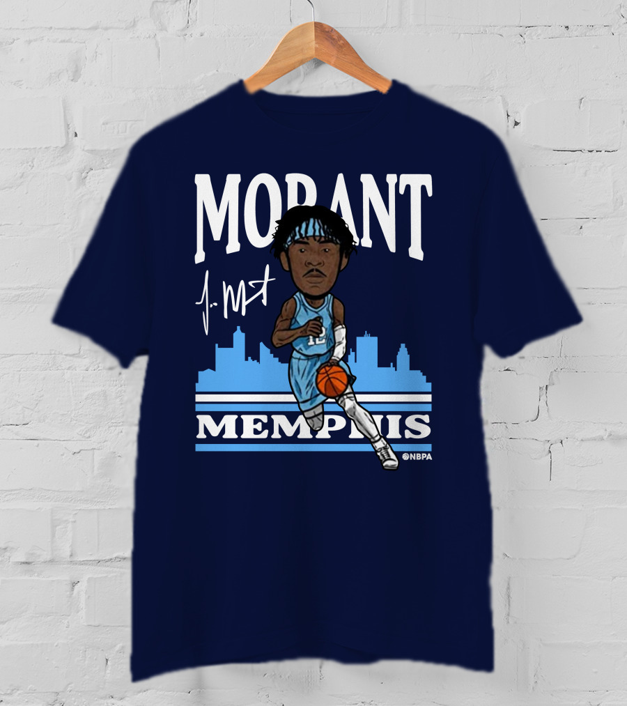 Morant Memphis Basketball Skyline NBPA T-Shirt