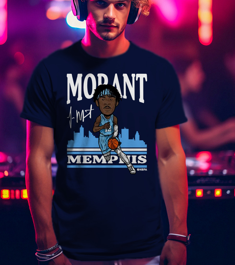 Morant Memphis Basketball Skyline NBPA T-Shirt